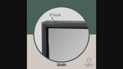 Hamilton Hills 22" x 30" Black Framed Rectangular Mirror