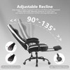 Lyngins Ergonomic Gaming Computer Chair, Pocket Spring Home Office Desk Chair with Winged Support, Retractable Footrest, 360° Swivel Game Chair - 4 of 4