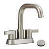 Silver 2-Handle Centerset Lavatory Faucet with Integrated Pop-Up Drain, 4" Vanity Compatible, for 3-Hole Bathroom Sink Installation - 4 of 4