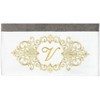 Linum Home Textiles 100% Turkish Cotton MONICA Gold Thread 2PC Embellished Bath Towel Set - 3 of 3