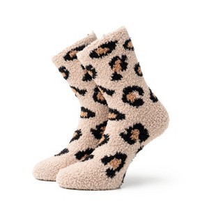Hello Mello Women's Cat Nap Cozy Lounge Crew Socks - 1 of 3