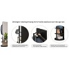 PAGED 6Full Length Mirror 360°Rotating Full Body Mirror Wood Floor Mirror with Hook Storage Rack Coat Rack for Bedroom, Living Room - 4 of 4