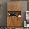 TiramisuBest 60"/70" Metal Kitchen Pantry Cabinet Adjustable Storage 4 Shelves 110lb Capacity Heavy Duty Freestanding Organizer Slim Modern - 3 of 4