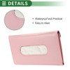 Unique Bargains Universal Car Standard Tissue Holder Tissues Box Cover Car Backseat Extra Large Tissue Organization Faux Leather Pink - 3 of 4