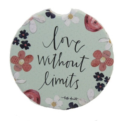 Car Coaster 2.5" Love Without Limits Car Coaster Absorbent Flowers  -  Coasters