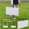 34" Portable Folding Table, Heavy Duty Fold in Half Utility Table with Handle, Square Outdoor Dining Table for Picnic Party Camping and Party - 4 of 4
