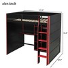 Luxystar Gaming Loft Bed with Desk, RGB Lights & Storage, Full Size Space-Saving Bed for Teens and Adults - 2 of 4