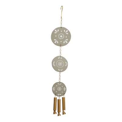 Gray Terracotta & Metal Wall Hanging - Foreside Home & Garden