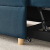 Linen Sleeper Sofa Chair with Pull-Out Bed & Wheels - 3 of 4