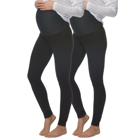 Felina Women's Velvety Soft Maternity Leggings For Women - Yoga Pants For  Women, Maternity Clothes - (2-pack) (black, Xx-large) : Target