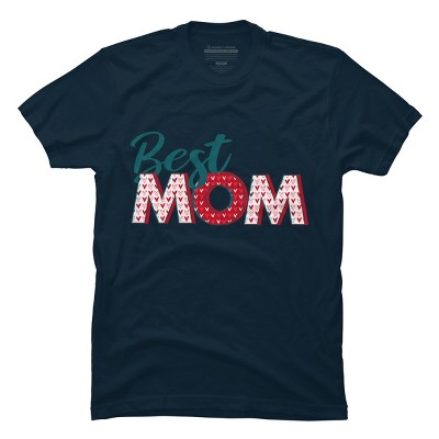 Men's Design By Humans Best Mom Heart Pattern By Semir T-Shirt