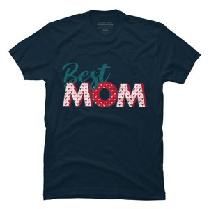 Men's Design By Humans Best Mom Heart Pattern By Semir T-Shirt - 1 of 2