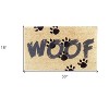 HomeRoots 18" X 30" Brown and Black Coir Woof Outdoor Door Mat - 3 of 4