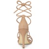 Allegra K Women's Open Toe Lace Up Tie Back Strappy Stiletto Heels Sandals - 4 of 4