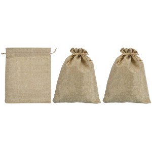 Unique Bargains Durable Large Capacity Coin Sacks Bag with Drawstring 3 Pcs - 1 of 4