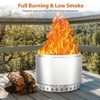27" Smokeless Fire Pit with Adjustable Airflow, 304 Stainless Steel Wood-Burning Firepit, 360° Heat & Secondary Burn Technology, Outdoor Fire Bowl - 2 of 4