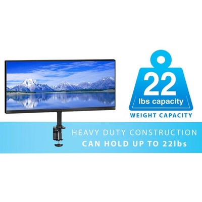 Black Heavy-Duty Adjustable Desk Mount for Monitors and TVs up to 42"