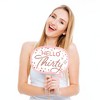 Big Dot of Happiness 30th Pink Rose Gold Birthday - Happy Birthday Party Photo Booth Props Kit - 20 Count - 3 of 4