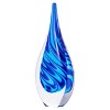 Luxury Lane Hand Blown Swirl Wave Tear Drop Sommerso Art Glass Sculpture - 2 of 4