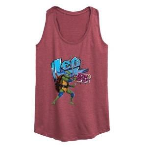 Women's - Teenage Mutant Ninja Turtles - Leonardo AKA Leo Graphic Racerback Tank - 1 of 4
