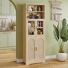 KTMBDW 67" Tall Bathroom Storage Cabinet with Doors and Shelves, Towel Cabinet for Bathroom Freestanding, Cabinet for Bathroom Storage 6 Tier,Nature - 3 of 4