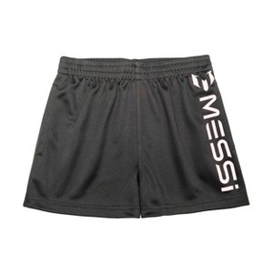 Girls' Messi Athletic Shorts - Black - 1 of 3