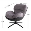 NicBex Office Chair with Metal Frame,Accent Chair with 360-Degree Swivel Function,Swivel Desk Chair for Small Spaces, Living Room - 3 of 4