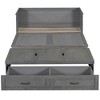 NicBex Queen Size Murphy Bed 80.1" Wooden Queen Bed Frame Wall Bed with 2 Spacious Drawers and USB Ports for Apartment and Living Room - 2 of 4