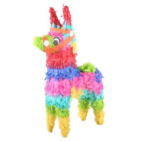 4-Piece Set Small and Mini Donkey Pinata with Stick and Blindfold for  Birthday Party, Mexican Fiesta, Cinco de Mayo