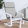 vidaXL Relaxing Chair in Light Gray Fabric - Comfortable Seating with Solid Birch Wood Frame - Suitable for Dining Room - 2 of 4