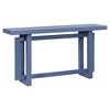 Pine Veneer Painted Console Table with Triple Rectangle Leg Design, Thick Solid Pine Legs and Adjustable Feet - 4 of 4