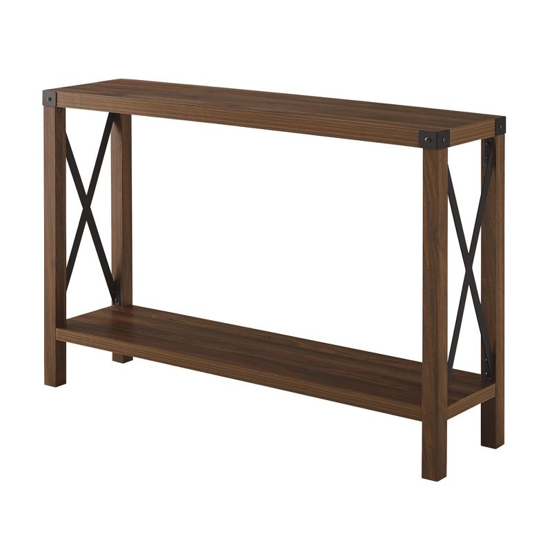 Sophie Rustic Industrial X Frame Entry Table - Saracina Home, 6 of 18