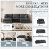 Chenille Sectional Sofa with Ottoman, U Shaped Modular Couch, Cloud Sleeper with Pillows, 5 Seat - 4 of 4