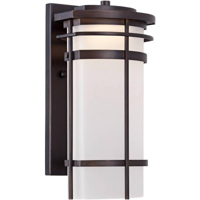 Possini Euro Design Theola 12 3/4" High Bronze Outdoor Wall Light