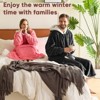 Inhand Gray Fuzzy Wearable Hoodie Blanket - Oversized Cozy Polyester Sweatshirt for Women, One Size Fits All - The Perfect Warm Gift - 4 of 4