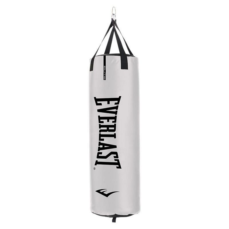 Everlast Elite 2 Nevatear 80lb Heavy Punching Bag Home Gym Equipment w/Dual Hanging Strap and Swivel Mount for Boxing and Martial Arts Training, White, 1 of 2