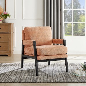 Kelly Mid-Century Modern Chenille Upholstered Accent Armchair - 1 of 4