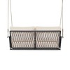 YOOCOZZ Patio 2 seat Woven Rope Swing with Soft Cushions - 3 of 4