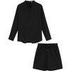 Men's 2 Piece sets beach outfits Summer casual Linen Sets Henley Shirts and Shorts - 3 of 4