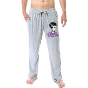 Universal Monsters Mens' The Bride of Frankenstein Sleep Pajama Pants Grey - 1 of 3
