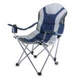 Picnic Time Reclining Camp Chair with Carrying Case - Navy