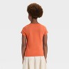 Girls' Short Sleeve Girl Growing and Blooming T-Shirt - Cat & Jack™ Burnt Orange - 3 of 4