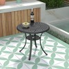 30.71-inch Cast Aluminum Patio Dining Round Table with a 1.88-inch Umbrella Hole - 2 of 4