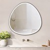 Vynxaria 32 x 32 in. Gunmetal Grey Framed Dimmable Anti-Fog Bathroom Vanity Mirror - 3 of 4