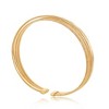 Bella Silver Sterling Silver Polished Wire Bangle, Bonded with 14K Gold Plating - Gold - 2 of 3