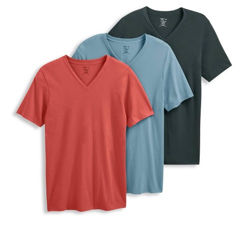 Jockey Men's Classic V-neck - 3 Pack M Spiced Red/dusty Skies/tropical ...