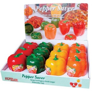 Hutzler Assorted Colors Plastic Pepper Saver (Case of 12) - 1 of 1