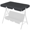 Outsunny 2/3 Seater Swing Canopy Replacement with Tubular Framework, UV50+ Outdoor Swing Seat Top Cover - 4 of 4