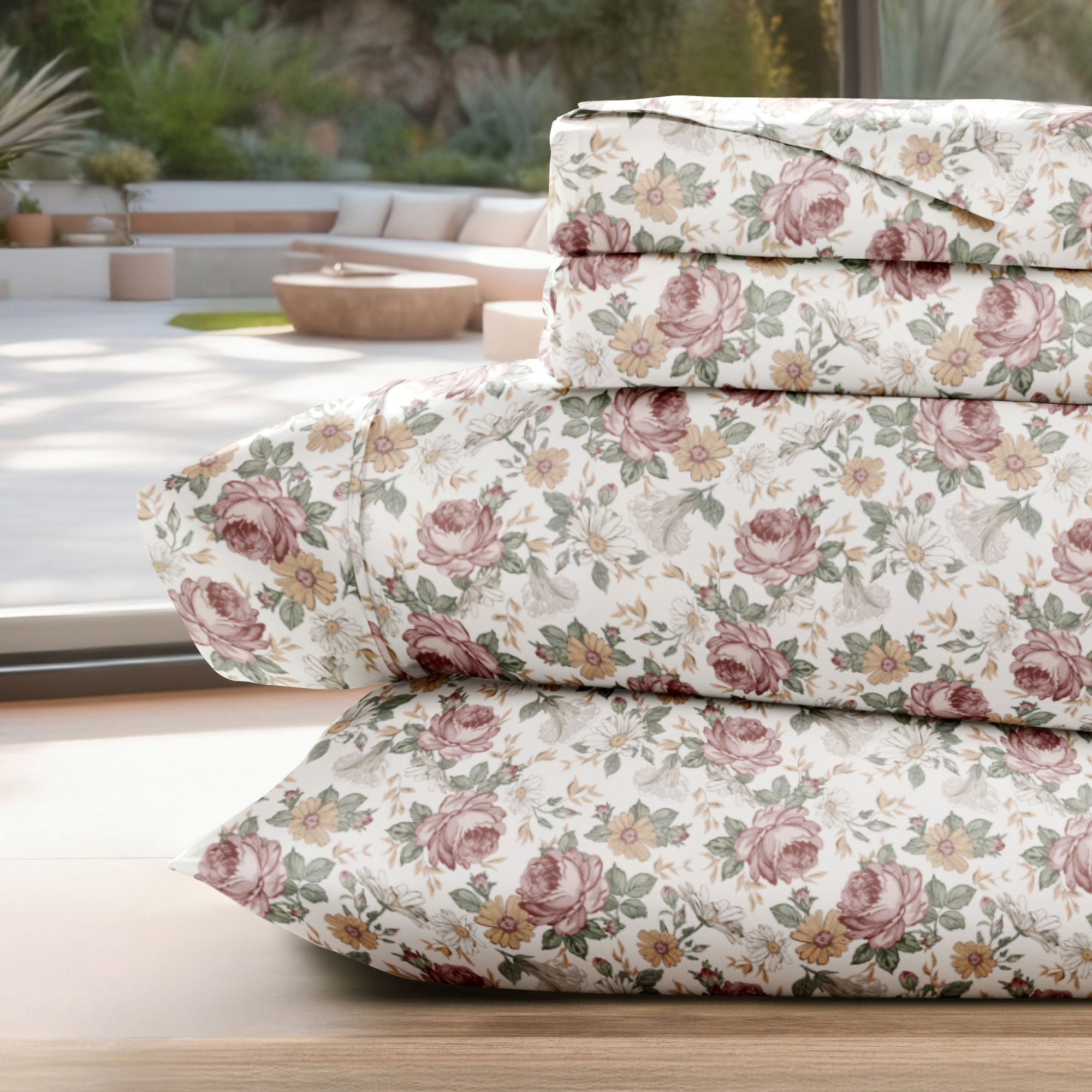 Sheet Set - Blooming Floral Rose - Queen
