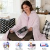 Catalonia Women Hooded Wearable Blanket Cape Cardigan Cloak Wrap Shawls Snuggy Fuzzy Fleece Cape with Hand Pockets, Woman Cozy Gift Plush Throw Wrap - 2 of 4